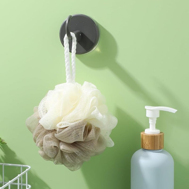 3Pcs Gunmetal Gray Suction Cup Hooks For Bathroom Shower Towel Tile Glass Wall - Image 4